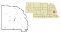 Saunders County Nebraska Incorporated and Unincorporated areas Ashland Highlighted.svg.png