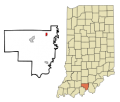 Crawford County Indiana Incorporated and Unincorporated areas Marengo Highlighted svg.png